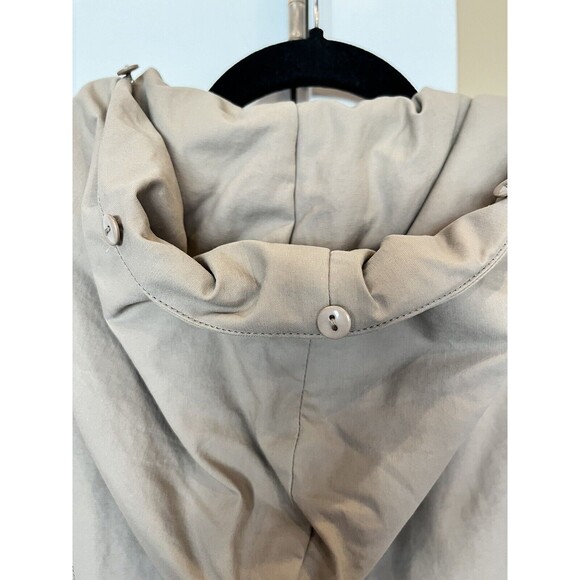 Pendleton Rain Coat Jacket with Hood Womens Tan belted size Small Dark Beige - Picture 4 of 12